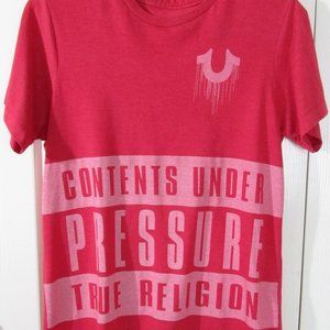 Pre-Owned True Religion SS Red Contents Under Pressure T-Shirt, Adult Large